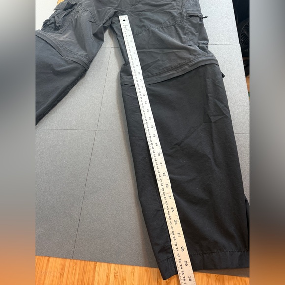 🌲 Chaps Ralph Lauren Convertible Cargo Pants Men's 32 Black Zip-Off - Picture 7 of 9